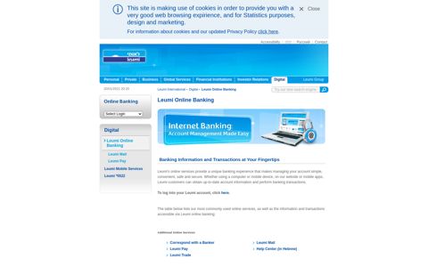 Leumi Online Banking - Bank Leumi - Leumi International