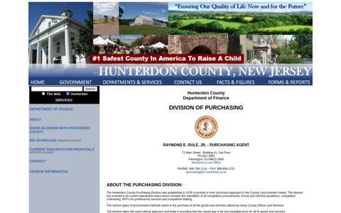 division of purchasing - Hunterdon County, NJ