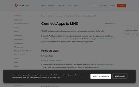 Connect Apps to LINE - Auth0