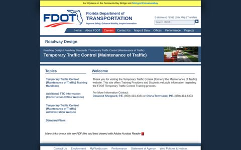 Temporary Traffic Control (Maintenance of Traffic) - FDOT