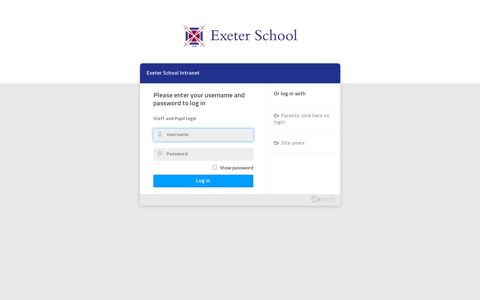 Exeter School Intranet: Login