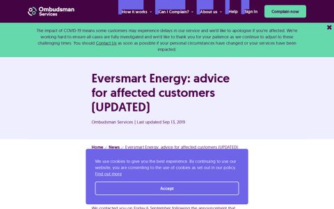 Eversmart Energy: advice for affected customers (UPDATED ...