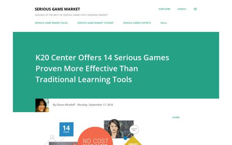 K20 Center Offers 14 Serious Games Proven More Effective ...