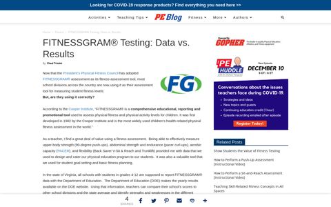 FITNESSGRAM® Assessment: Data vs. Results - Gopher PE ...