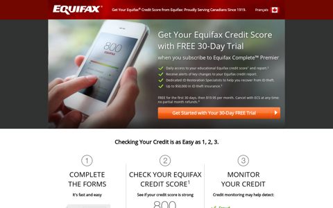 Equifax Canada — Free Credit Monitoring