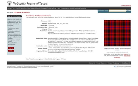 Tartan Details - First Special Service Force - The Scottish ...