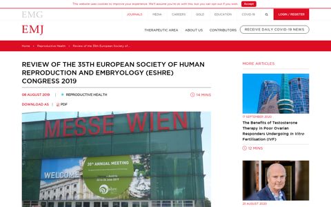 Review of the 35th European Society of Human Reproduction ...
