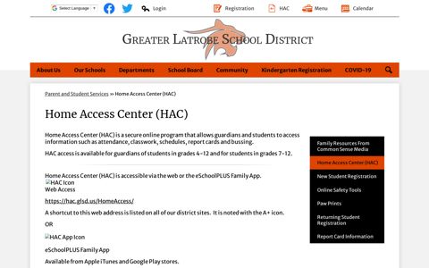 Home Access Center (HAC) - Greater Latrobe School District