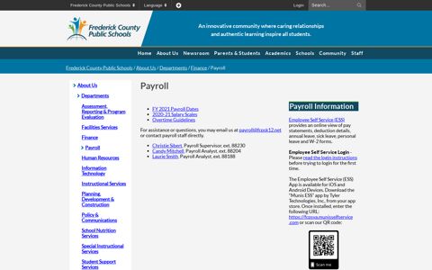 Payroll - Frederick County Public Schools