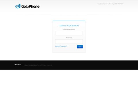 Login to your account - GotoPhone