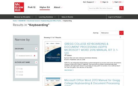 Keyboarding | McGraw Hill Higher Education
