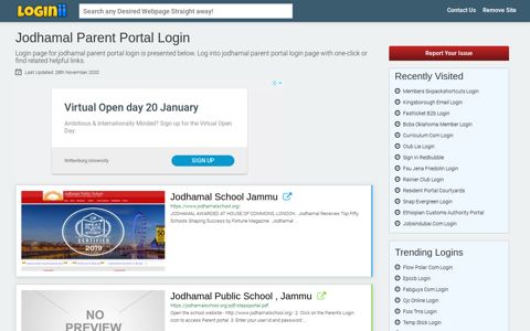 Jodhamal Parent Portal Login - Loginii.com