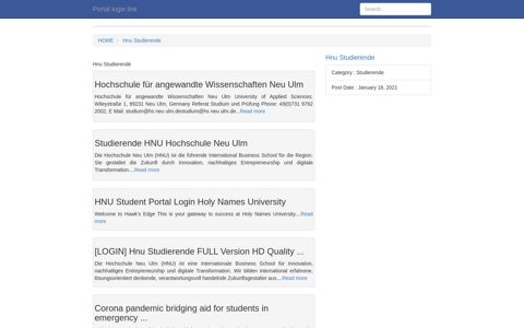 [LOGIN] Hnu Studierende FULL Version HD ... - Portal login link