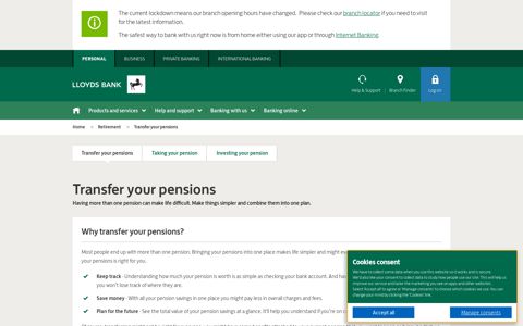 Transfer Your Pensions | Pensions | Lloyds Bank