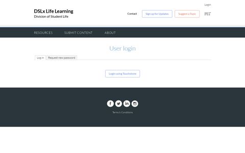 User login | DSLx Life Learning