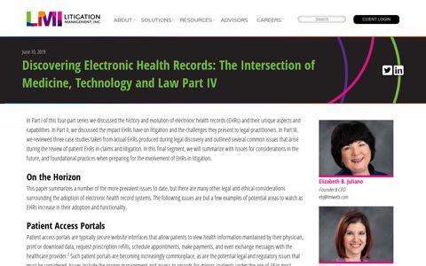 Discovering Electronic Health Records: The Intersection of ...