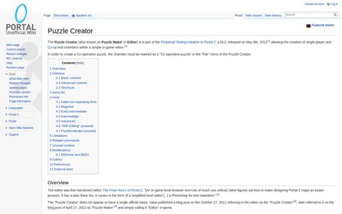 Puzzle Creator - Portal Wiki