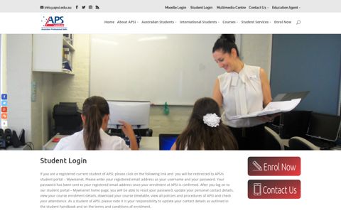 Student Login - APSI - Australian Professional Skills Institute