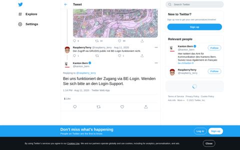 Kanton Bern on Twitter: "Bei uns funktioniert der Zugang via ...