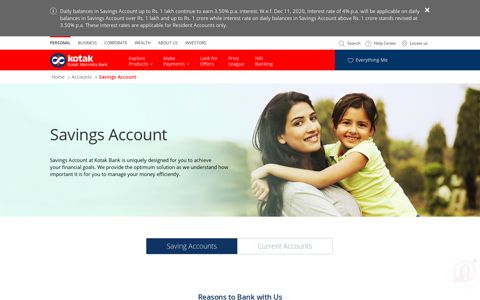 Savings Account - Open Savings Bank Account Online - Kotak ...