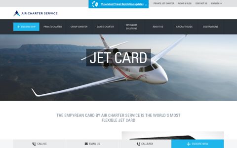 The Empyrean Card - Private Jet Card | Air Charter Service