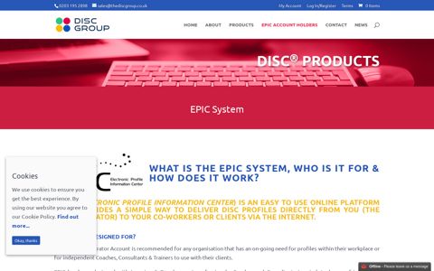 EPIC Account Holders - The DISC Group - Products