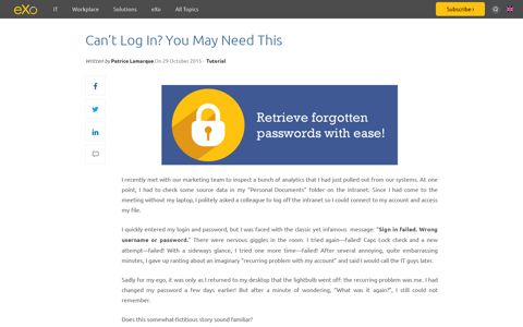 Can't Log In? You May Need This | eXo Platform ...