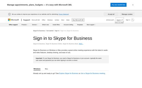 Sign in to Skype for Business - Office Support - Microsoft Support