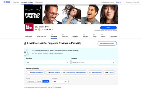 Working at Levi Strauss & Co.: 1,632 Reviews | Indeed.com