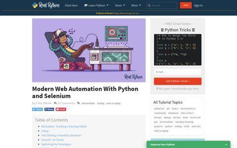 Modern Web Automation With Python and Selenium – Real ...
