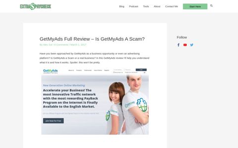GetMyAds Full Review - Is GetMyAds A Scam? | Extra Paycheck