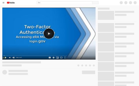 2FA: Accessing eRA Modules via login.gov - YouTube