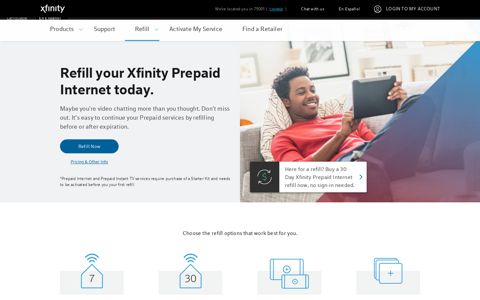 Refill My Service - Xfinity Prepaid
