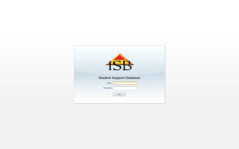 ISB Student Support Database - Login