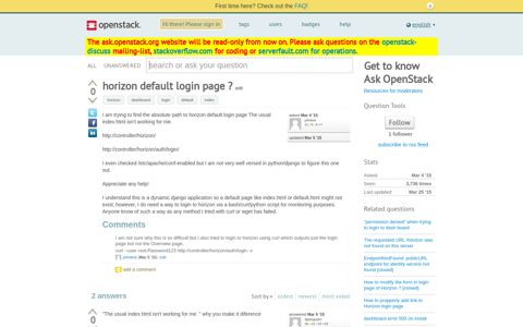 horizon default login page ? - Ask OpenStack: Q&A Site for ...