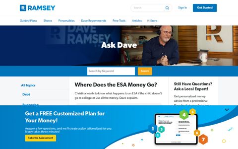 Where does the esa money go - Ask Dave | DaveRamsey.com