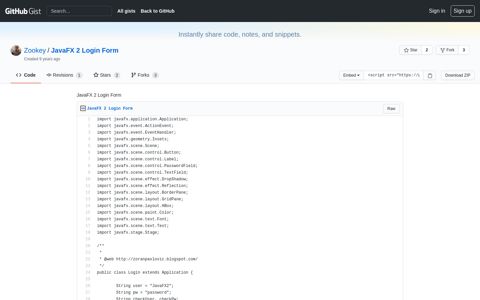 JavaFX 2 Login Form · GitHub