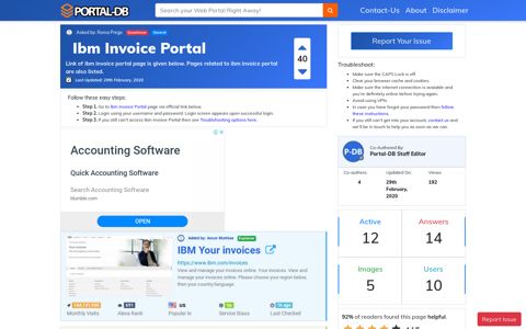 Ibm Invoice Portal