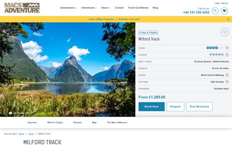 Milford Track Walking Holiday - New Zealand's most famous ...