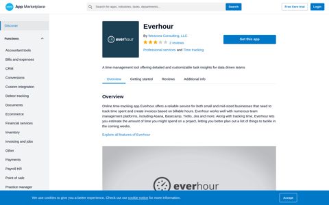 Everhour | Xero App Marketplace UK