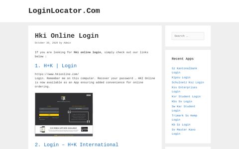 Hki Online Login - LoginLocator.Com