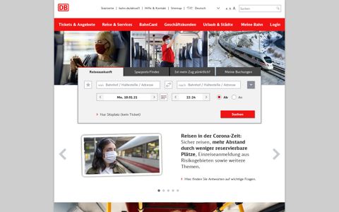 Deutsche Bahn: bahn.de - Ihr Mobilitätsportal für Reisen ...