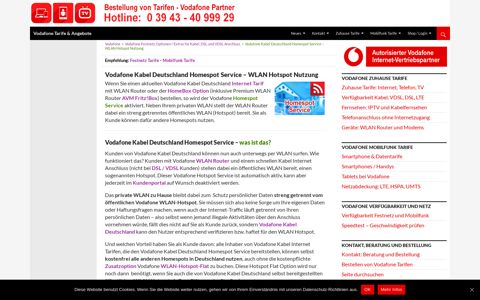 Vodafone Kabel Deutschland Homespot Service - WLAN ...