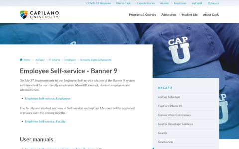 Employee Self-service - Banner 9 - Capilano University