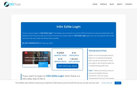 Infor Ezlite Login - Find Official Portal - CEE Trust