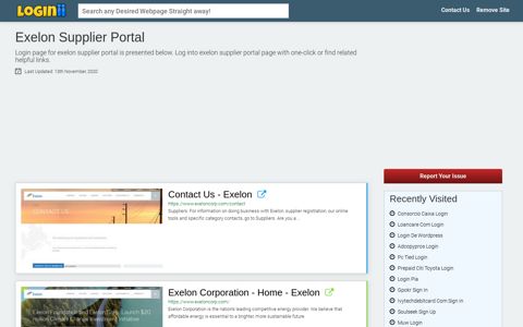 Exelon Supplier Portal - Loginii.com