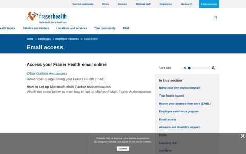Email access - Fraser Health Authority