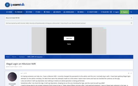 Illegal Login on Hikvision NVR | IP Cam Talk