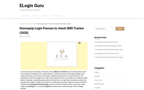 Gizmoquip Login Process to check SMS Tracker (2020 ...