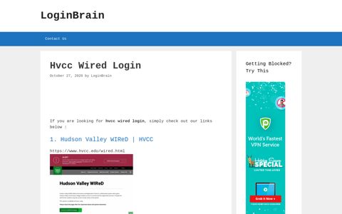 hvcc wired login - LoginBrain